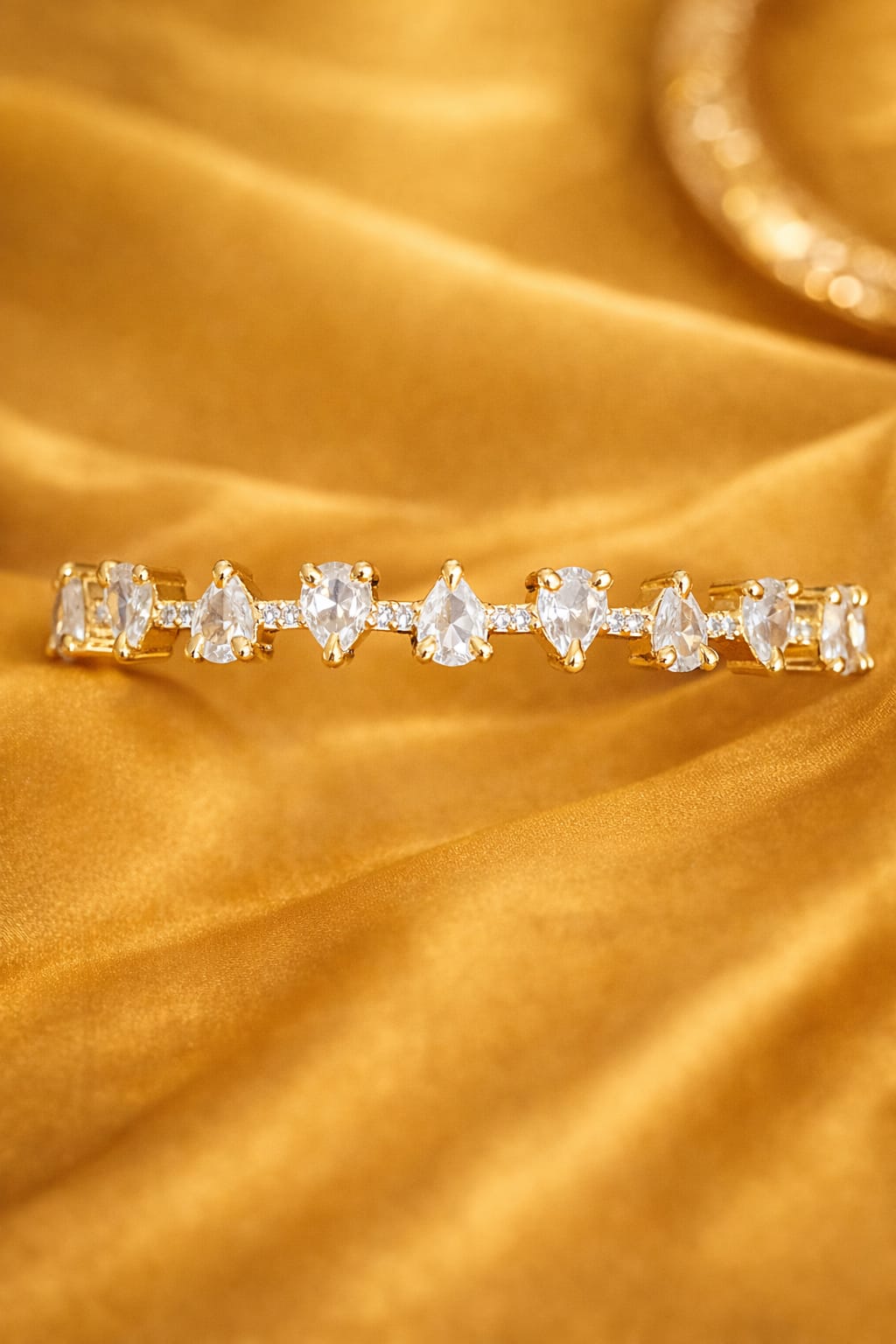 Heart Stone Gold Bangles