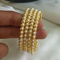 Pearl-Studded Gold Bangles