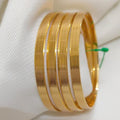 Striped Texture Gold Bangles