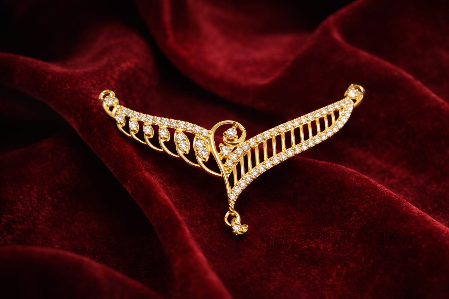 Royal Diamond Wing Gold Pendant