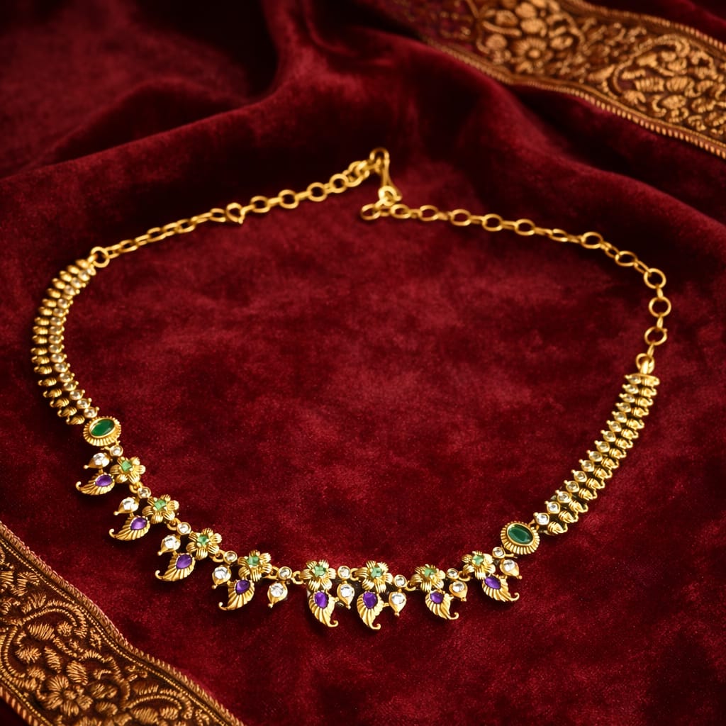 Antique Peacock Motif Necklace