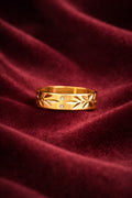 Floral Pattern Gold Band
