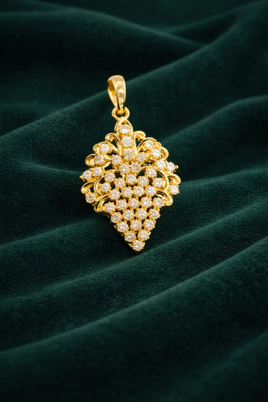 Floral Diamond Cluster Pendant