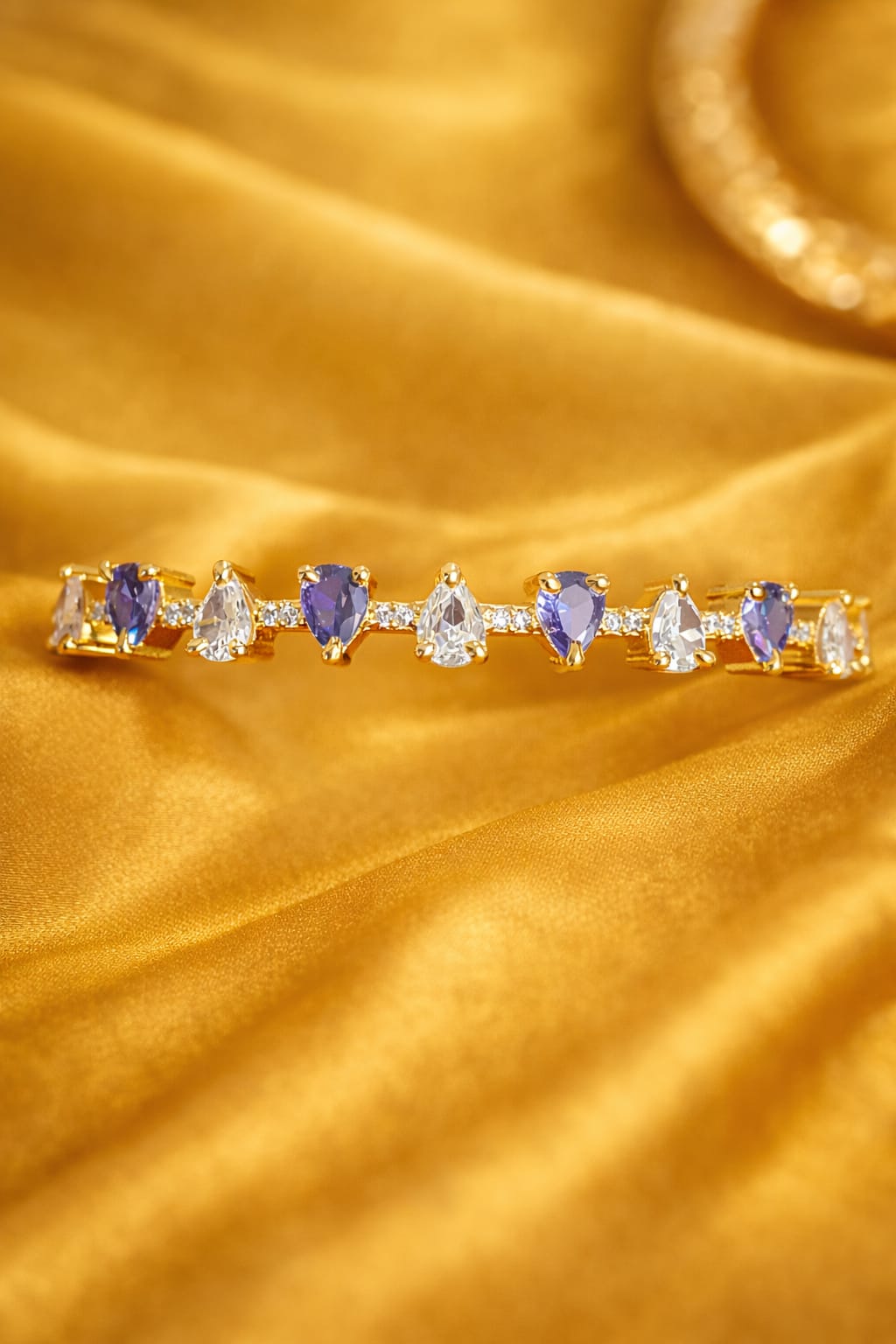 Heart Stone Gold Bangles