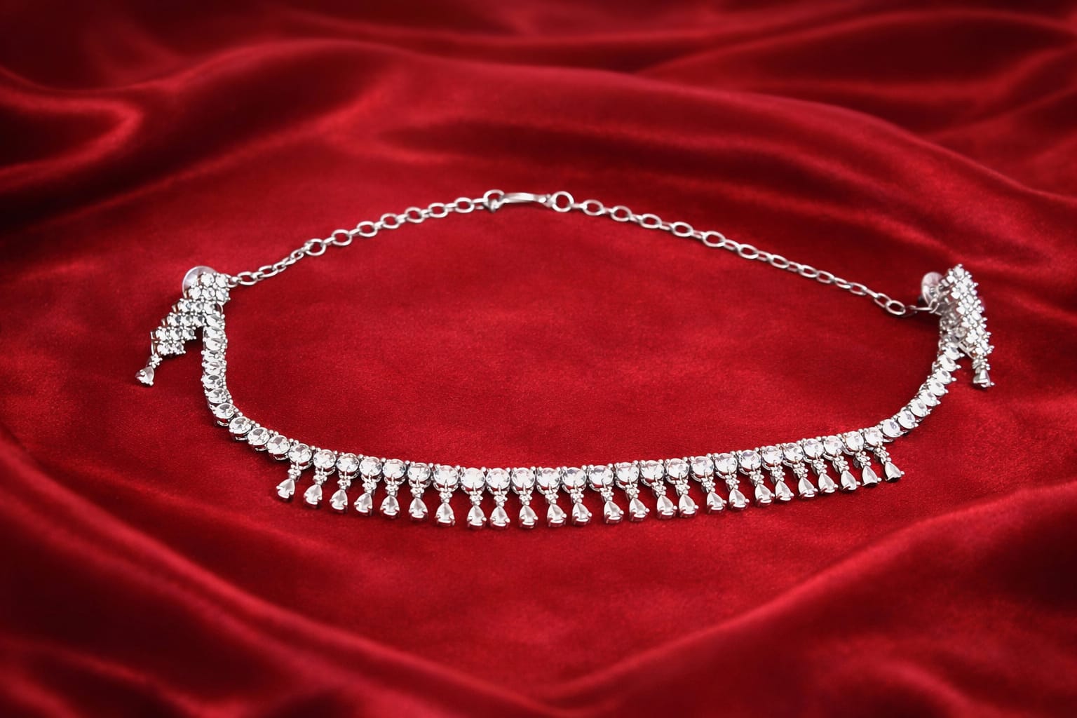 Classic Silver Fringe Necklace