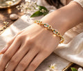 Emerald Heart Crystal Gold Bracelet