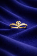 Heart Crown Diamond Style Ring