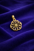 Floral Crystal Gold Pendant