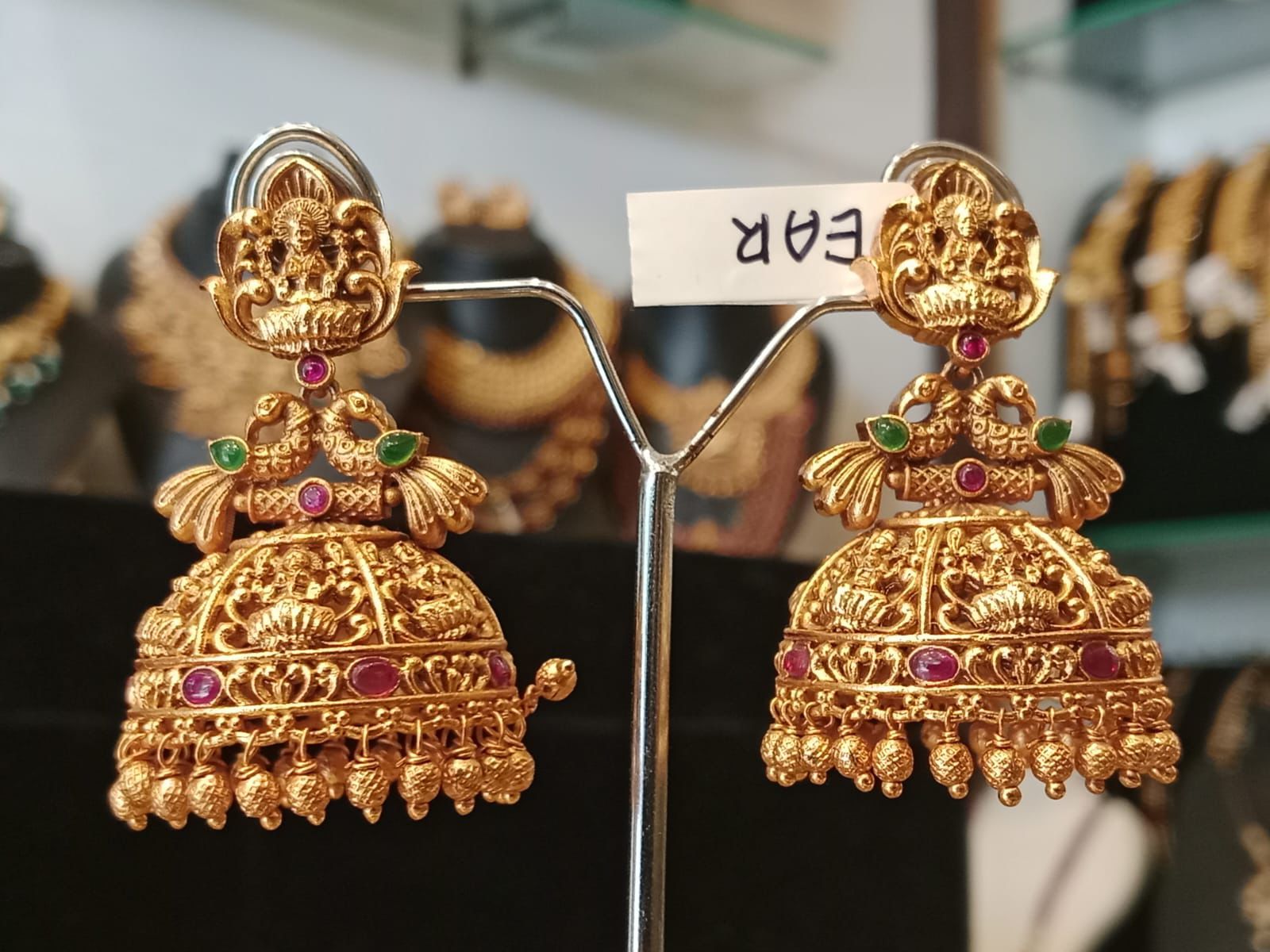 Heritage Temple Jhumka Earrings