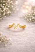 Zigzag Diamond Style Gold Ring