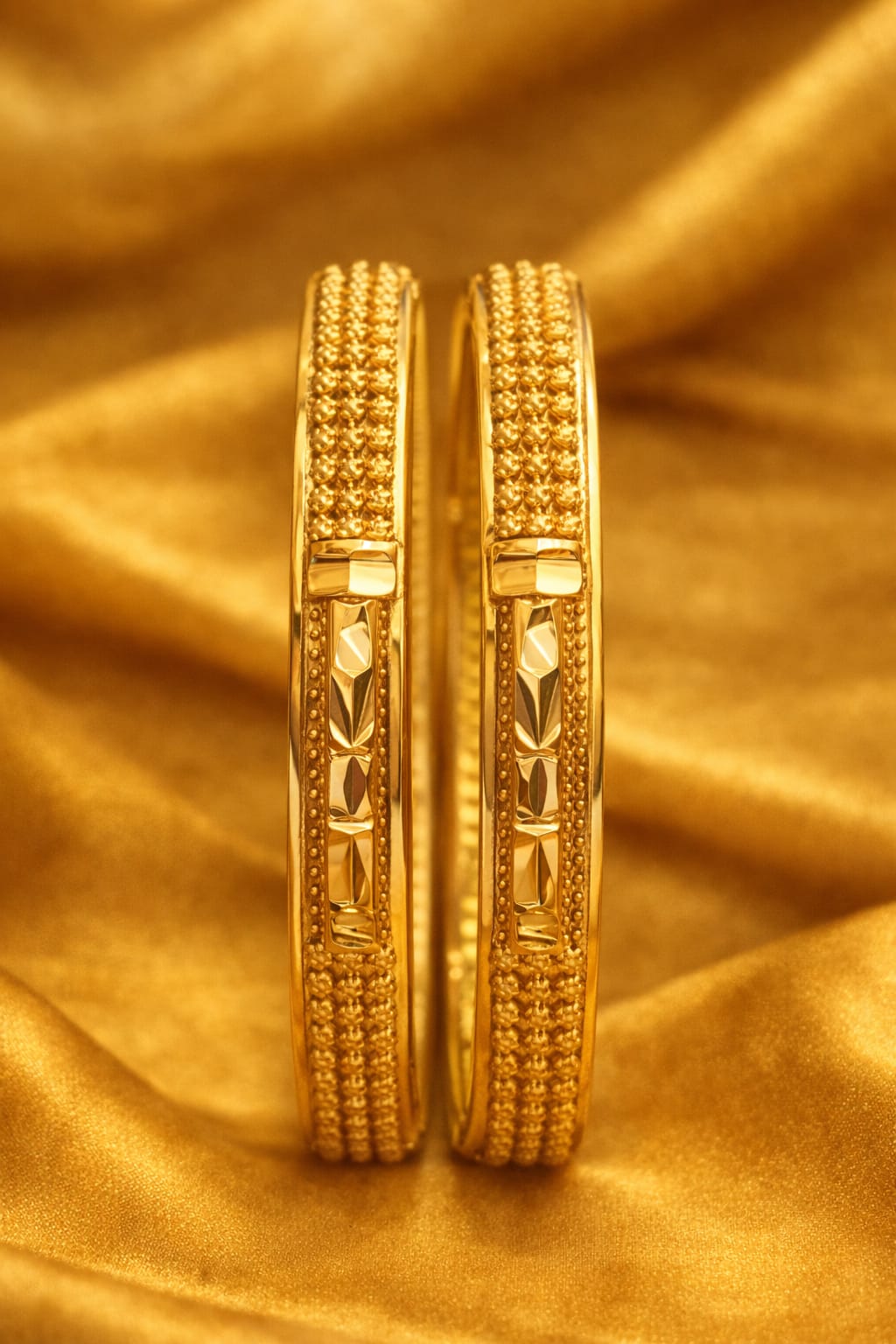 Royal Carved Heritage Gold Bangles