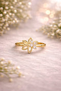 Floral Diamond Style Gold Ring