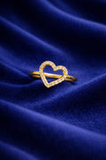 Open Heart Diamond Style Ring
