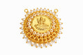 Classic Lakshmi Coin Pendant with Pearl Detailing – Ethnic Gold Finish