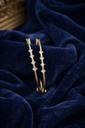 Diamond Spark Line Gold Bangles
