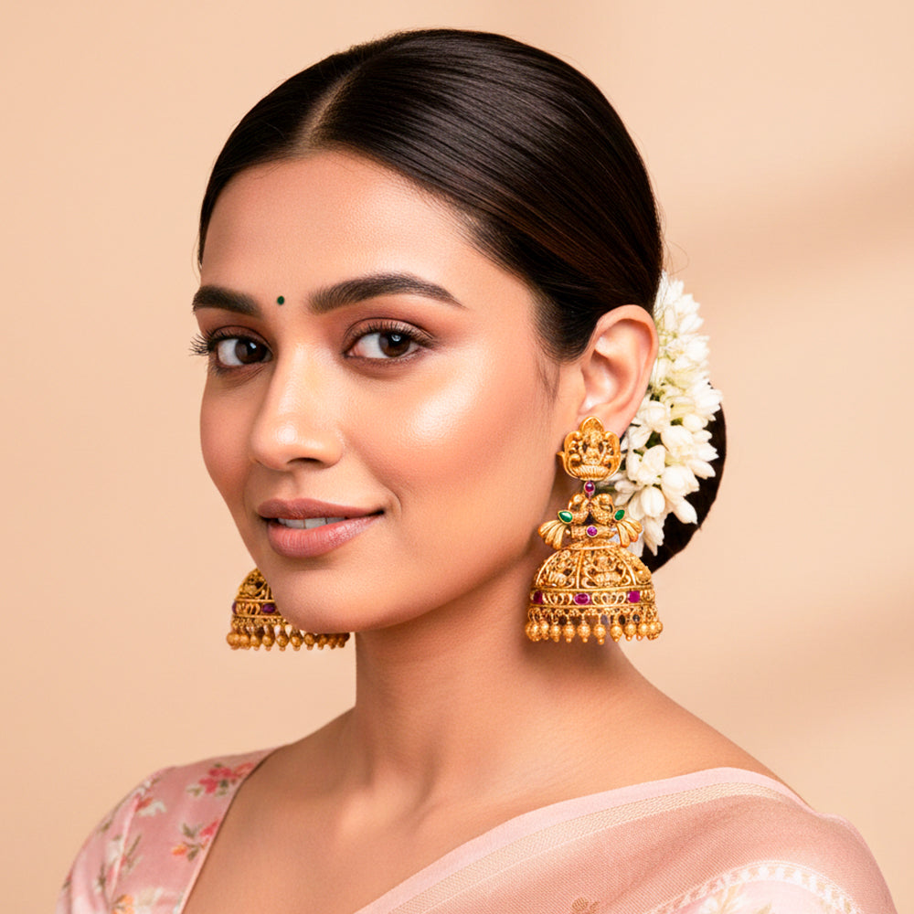 Heritage Temple Jhumka Earrings