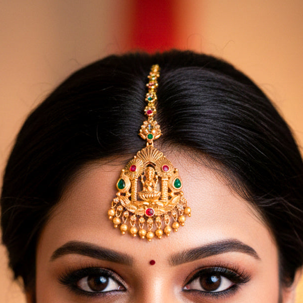 Elegant gold temple pendant