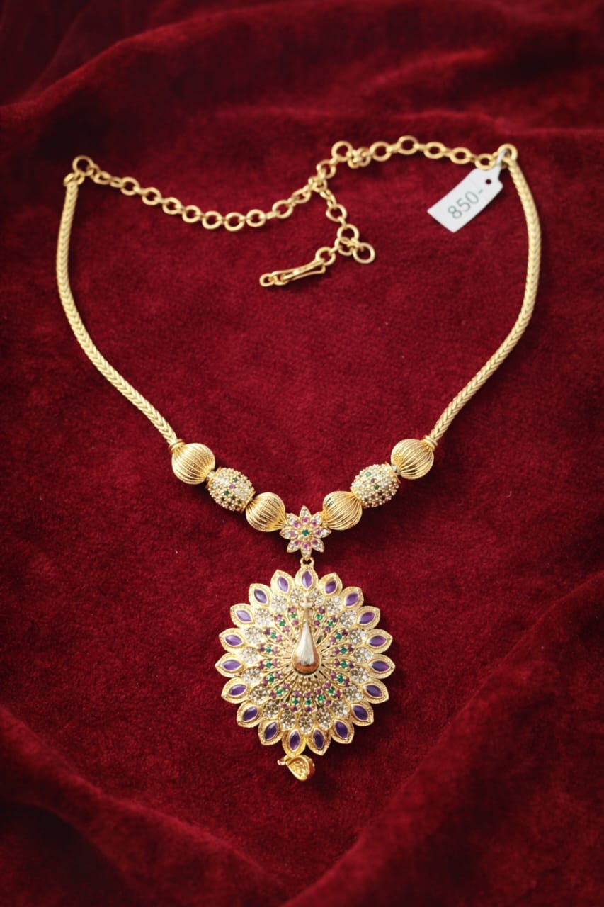 Floral Radiance Stone Necklace