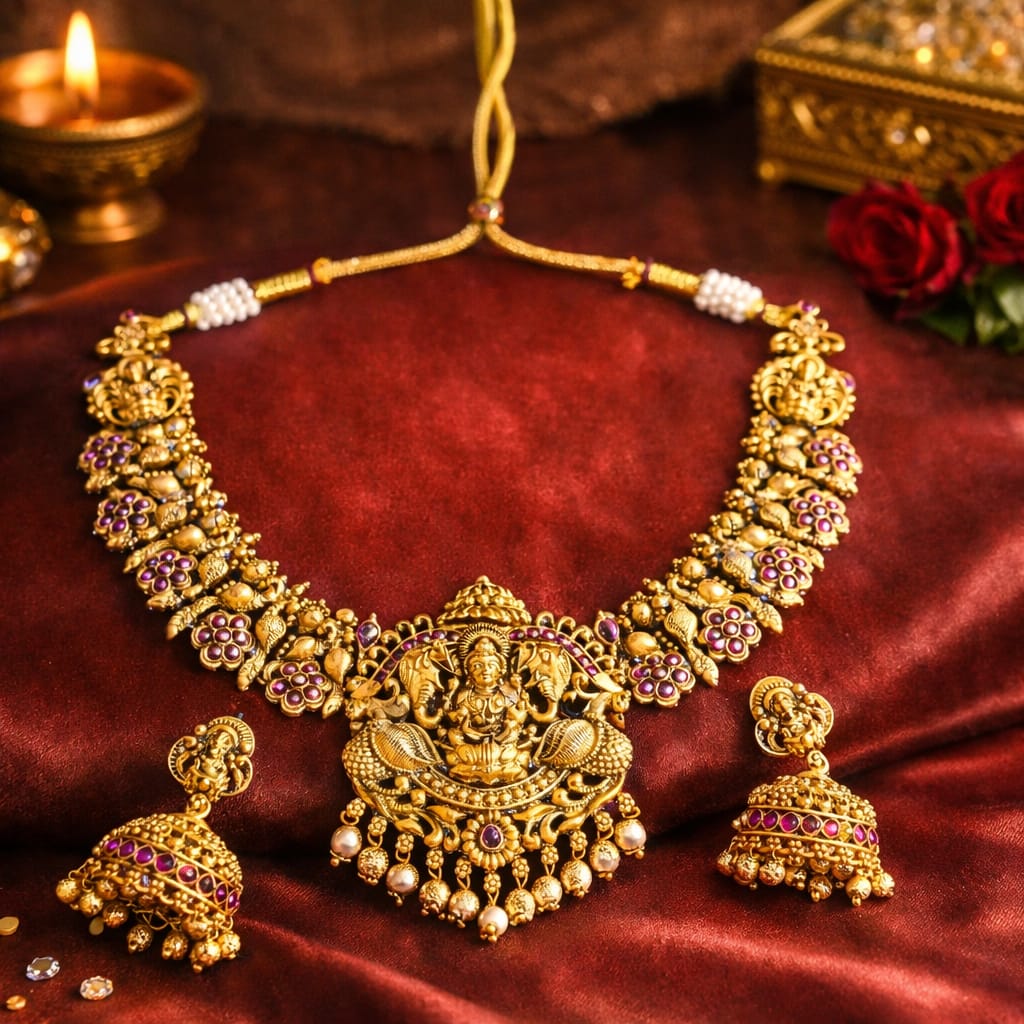 Antique Lakshmi Heritage Necklace Set
