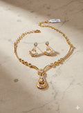 Elegant White Stone Necklace Set