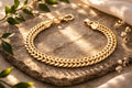 Premium Flat Link Gold Bracelet