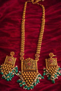 Royal Floral Antique Gold Necklace Set