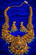 Mahalakshmi Peacock Grand Temple Necklace Set