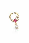 Mayura Ruby Bloom Nose Ring
