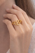 Golden Honeycomb Geometric Ring