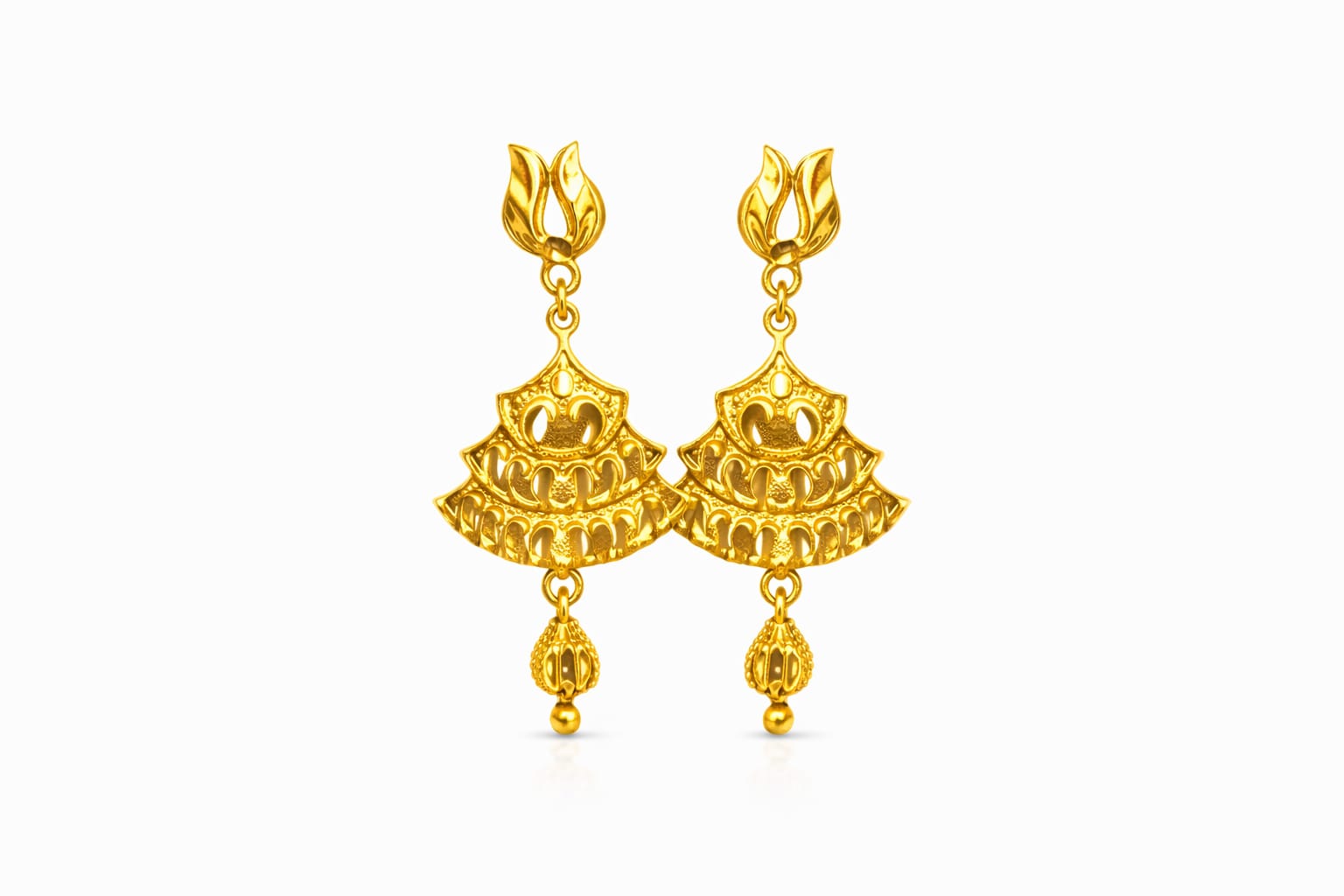 Traditional Gold Temple Earrings