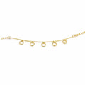 Hanging Circle Charm Gold Bracelet