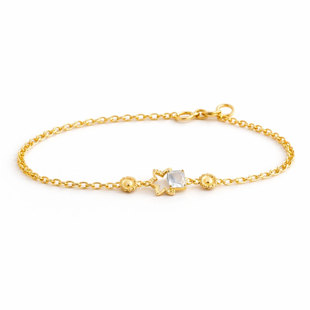 Star Stone Adjustable Gold Bracelet