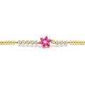 Floral Crystal Gold Bracelet