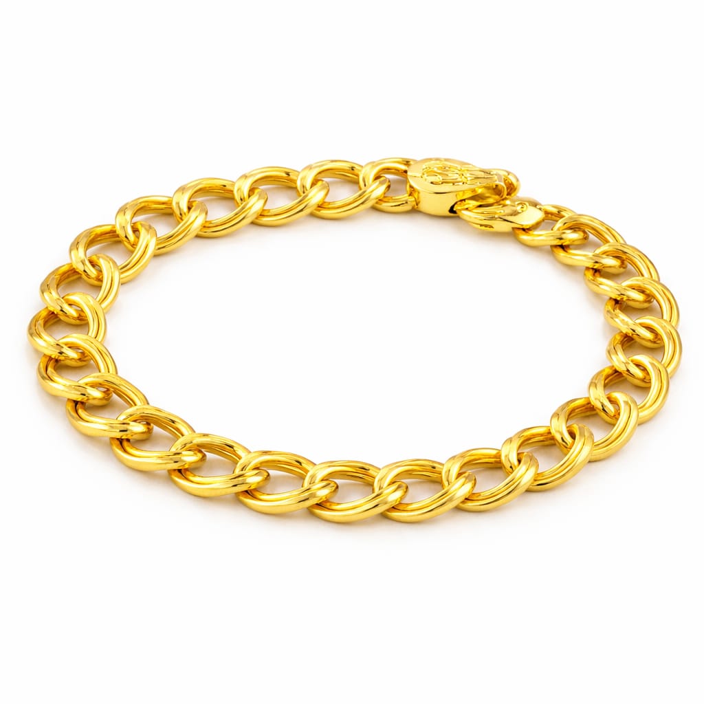 Classic Round-Link Gold Bracelet