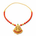 Red Bead Temple Pendant Necklace