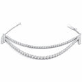 Silver CZ Layered Necklace