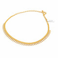 Stone-Edge Gold Chain Necklace