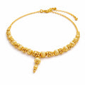 Elegant Gold Bead Drop Necklace