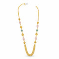 Pastel Stone Gold Bead Long Haram