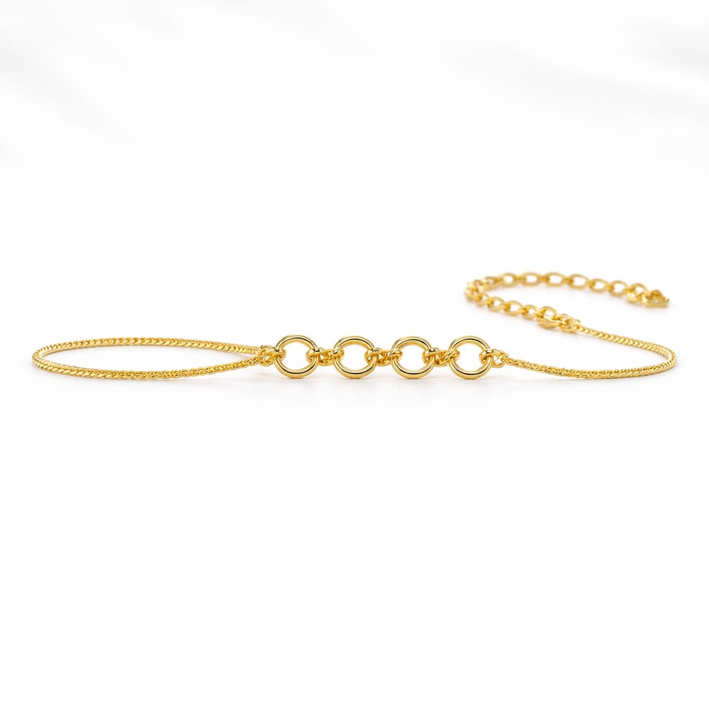 Circle Motif Gold Bracelet
