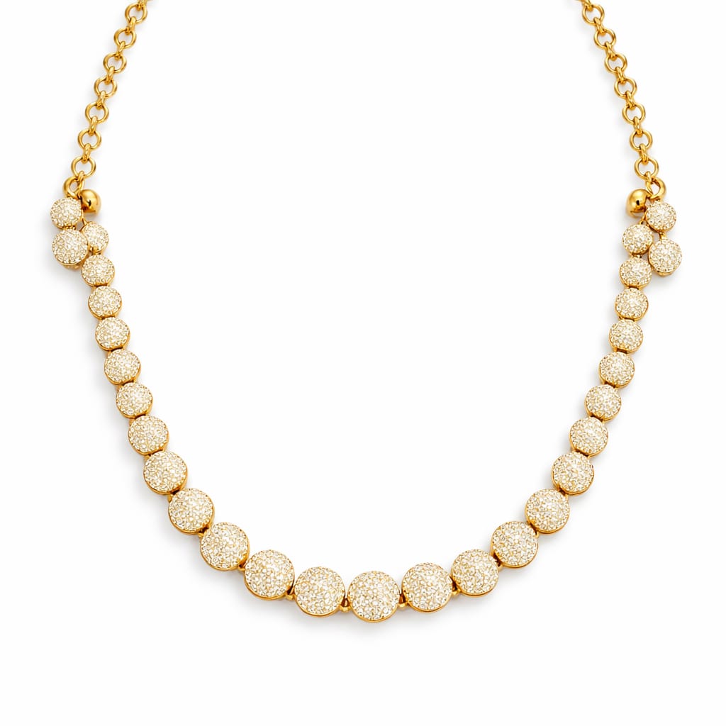 Golden Sphere Statement Necklace