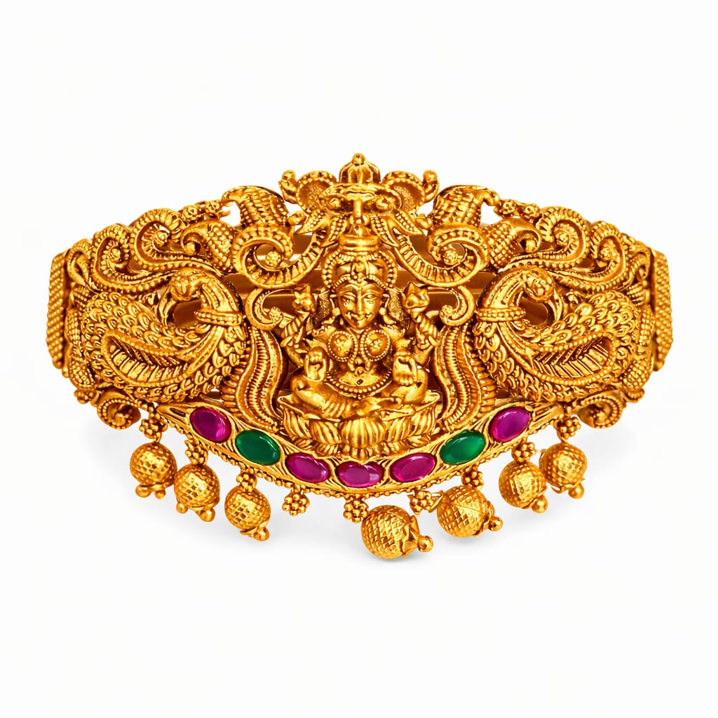 Lakshmi Peacock Temple Hair Brooch