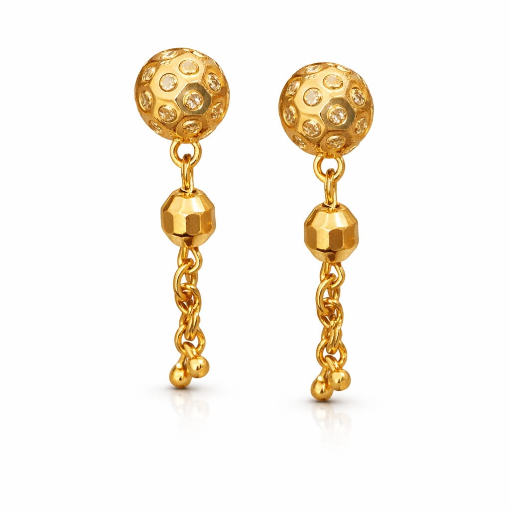 Golden Drop Dangle Earrings