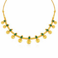 Green Coin Heritage Temple Necklace