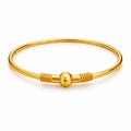 Polished Gold Sphere Designer Bangle
