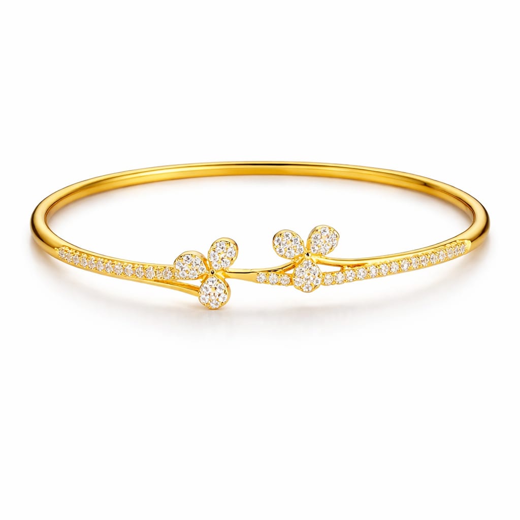 Diamond Clover Gold Kada