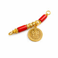 Lakshmi Coin Coral Pendant