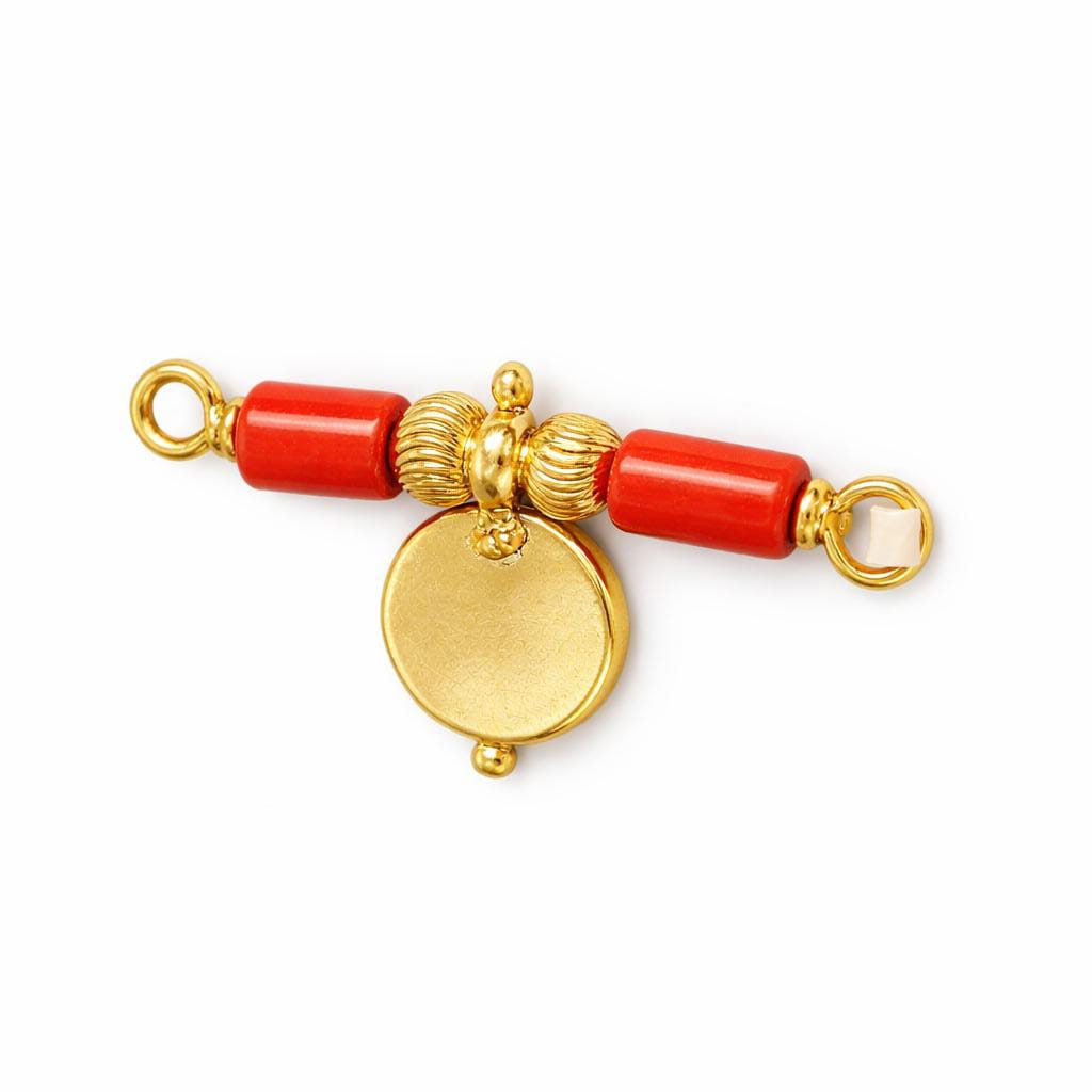 Traditional Coral Gold Pendant