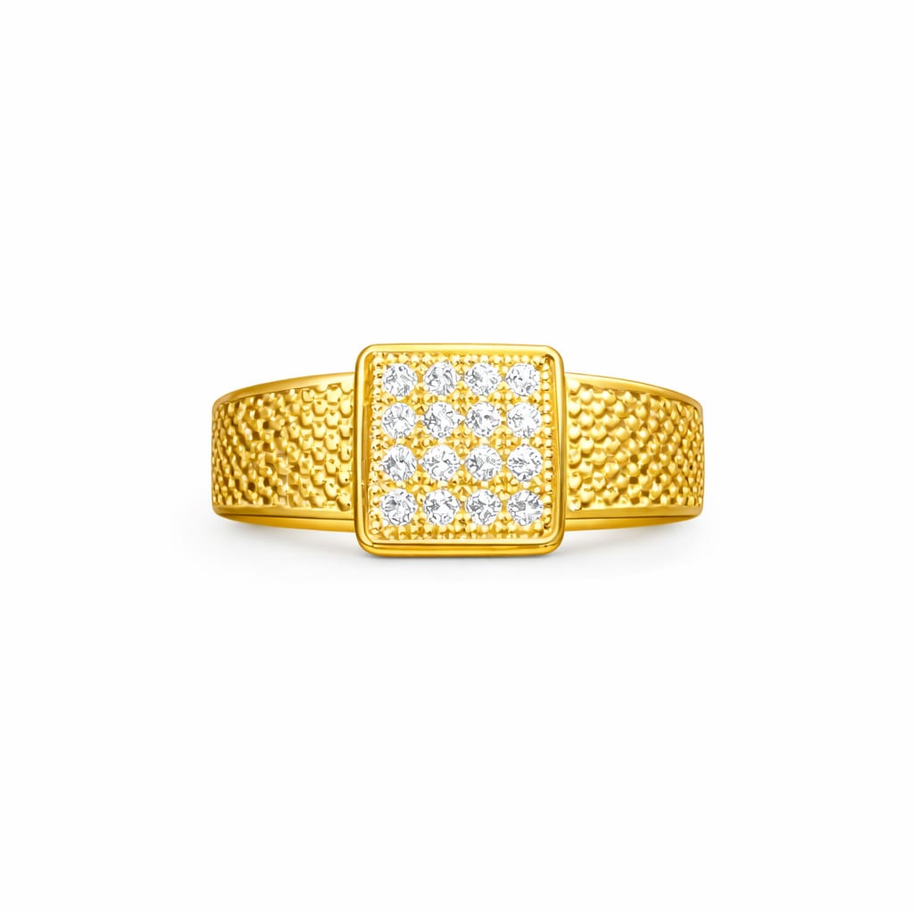 Diamond Square Statement Ring