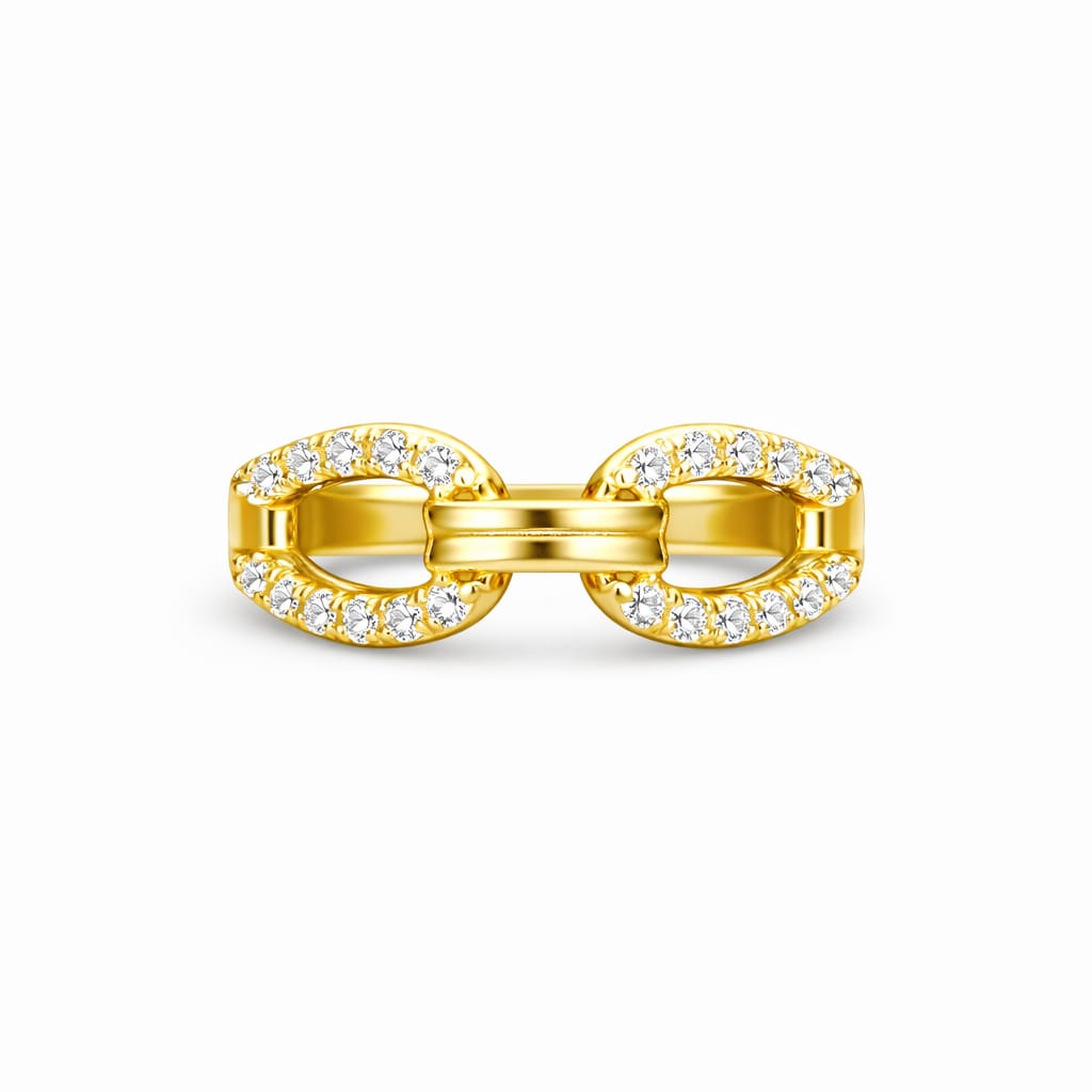 Crystal Chain Style Ring